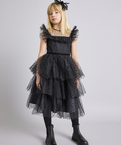 CategoryModel (8821761573006@30863)  - Robe fille noire à volants en tulle