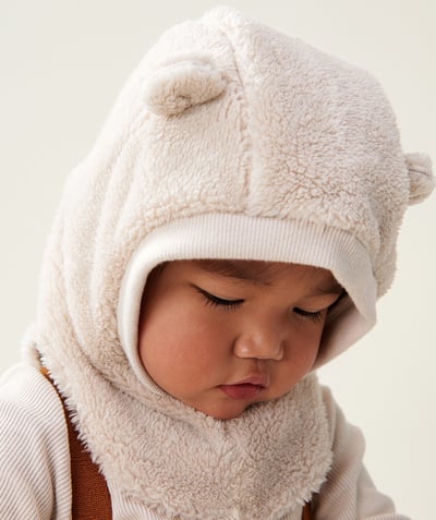 CategoryModel (8821756067982@183)  - Bonnet bébé garçon en polaire beige oreilles d'ourson