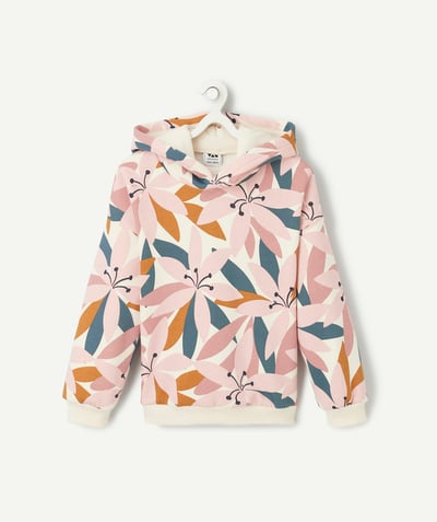 CategoryModel (8824667603086@463)  - Sweat fille à capuche imprimé floral