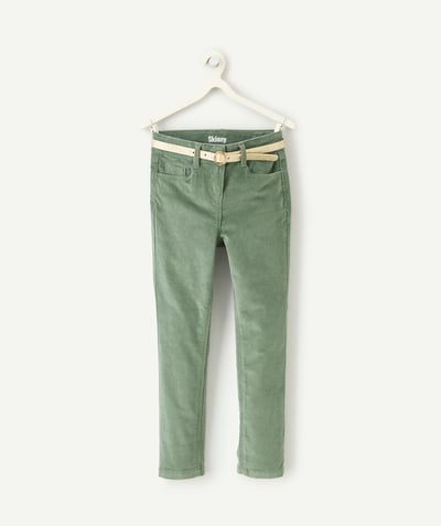 CategoryModel (8821761573006@30800)  - Groene meisjesjeans van gerecyclede vezels met ceintuur