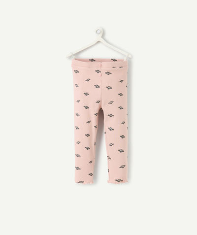 CategoryModel (8821752627342@3704)  - Roze legging van gerecyclede vezels met vleermuizen voor babymeisjes