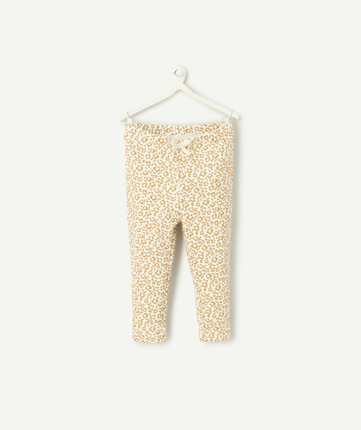 CategoryModel (8821754986638@941)  - legging bébé fille en fibres recyclées imprimé fleuri marron et rose