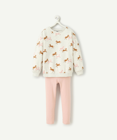 CategoryModel (8821759574158@3108)  - Pyjama long fille manches longues chevaux et rose