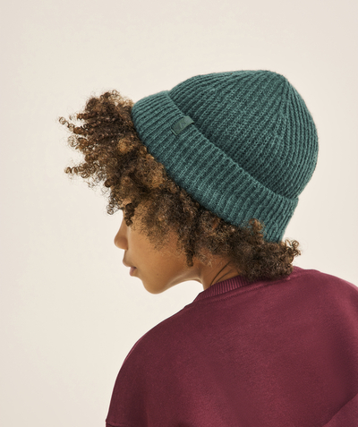 CategoryModel (8825715556494@6)  - bonnet beanie fille en fibres recyclées vert sapin