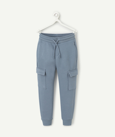 CategoryModel (8821761704078@1239)  - pantalon de jogging cargo garçon en fibres recyclées bleu