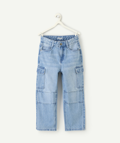 CategoryModel (8824667570318@1406)  - Rechte cargojeans voor jongens in low impact blauw denim