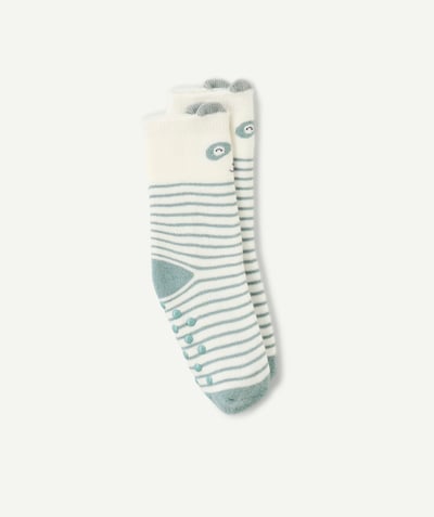 CategoryModel (8824928927886@20)  - Chaussettes bébé garçon panda rayé tout doux