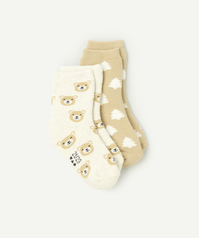 CategoryModel (8821755838606@31947)  - lot de 2 paires de chaussettes chaudes bébé garçon sapin et ourson