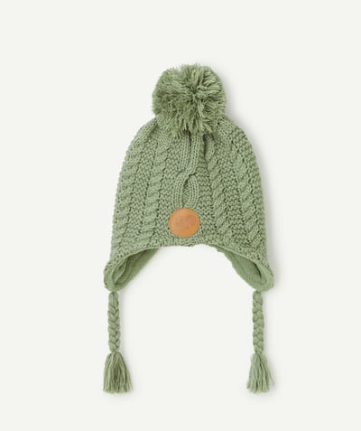 CategoryModel (8821756067982@183)  - Bonnet péruvien bébé garçon vert avec pompon