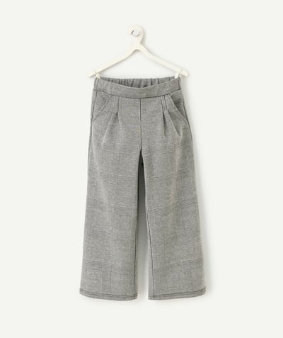 CategoryModel (8821761573006@30893)  - Pantalon large fille gris motif prince de Galles