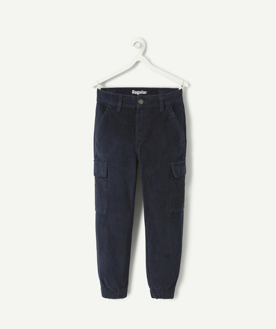 CategoryModel (8824667570318@1406)  - Pantalon garçon côtelé bleu marine