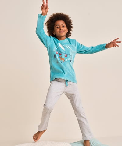 CategoryModel (8821761507470@9507)  - Pyjama long garçon thème ski tout doux