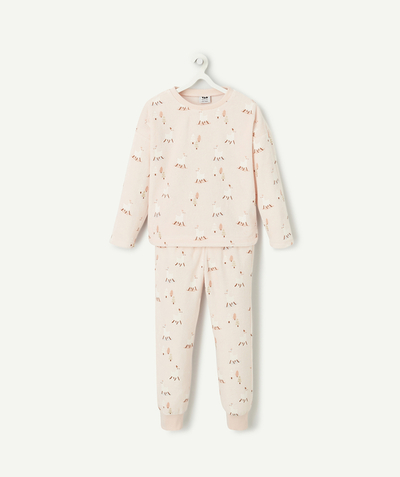 CategoryModel (8821759410318@531)  - Pyjama long fille rose imprimé lamas