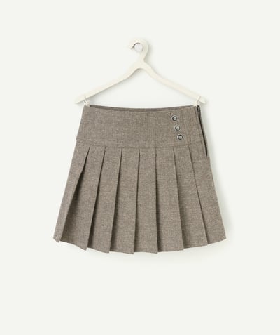 CategoryModel (8821758066830@3387)  - jupe fille en fibres recyclées grise en pied de poule