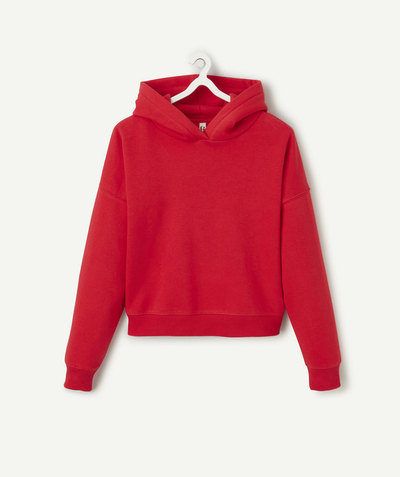 CategoryModel (8821770420366@5870)  - Sweat à capuche pour fille uni rouge