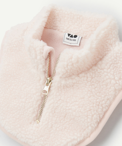 CategoryModel (8821754134670@246)  - Snood en sherpa bébé fille en coton bio rose pâle