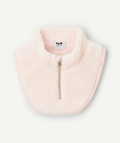 CategoryModel (8824928960654@266)  - Snood en sherpa bébé fille en coton bio rose pâle