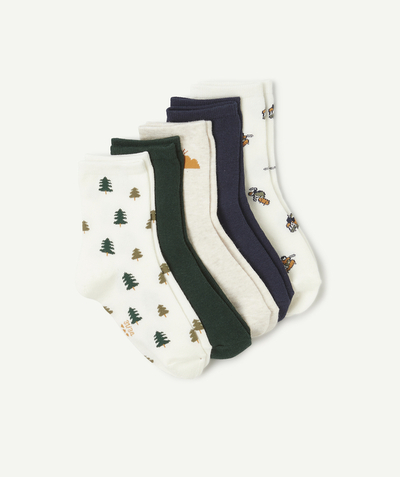 CategoryModel (8821762490510@796)  - lot de 5 paires de chaussettes thème ski et sapin