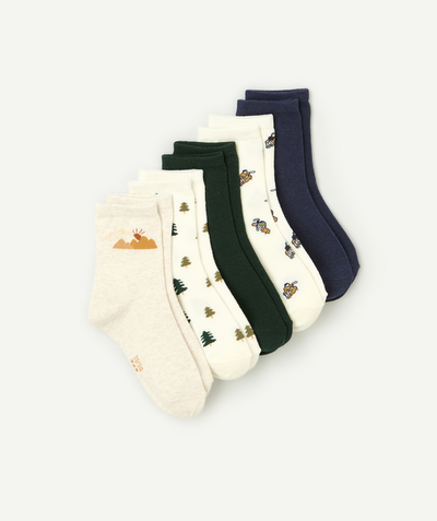 CategoryModel (8824928927886@20)  - lot de 5 paires de chaussettes thème ski et sapin