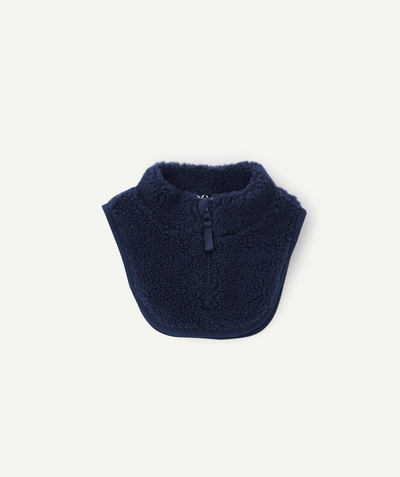 CategoryModel (8821752889486@5591)  - Navyblauwe sherpa met hoge hals en ritssluiting voor babyjongens