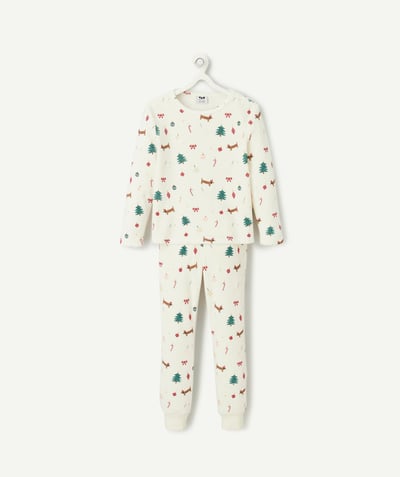 CategoryModel (8821758066830@3833)  - Pyjama long pour fille écru thème Noël en polaire