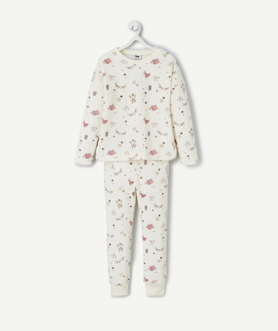 CategoryModel (8824928927886@20)  - pyjama met prinsessenprint, lange mouwen, meisjesbroek in ecru gerecyclede vezels