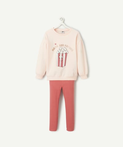 CategoryModel (8824928927886@20)  - Pyjama long fille imprimé popcorn rose