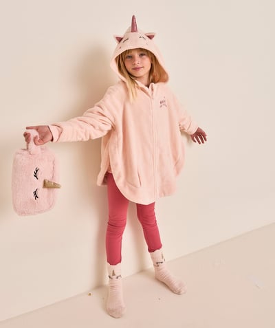 CategoryModel (8821759410318@531)  - Veste d'intérieur en polaire avec capuche design licorne rose