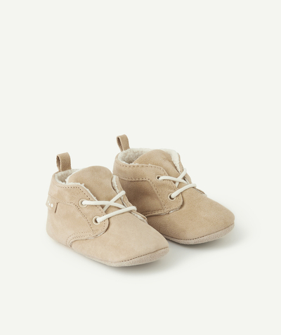 CategoryModel (8825060655246@23)  - Chaussons bébé garçon en daim beige