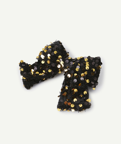 CategoryModel (8827222917262@15)  - Barrette fille à sequins noirs et dorés