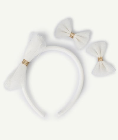 CategoryModel (8824929026190@785)  - Lot de 3 accessoires cheveux fille blancs