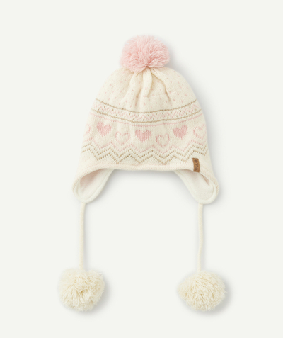 CategoryModel (8821753348238@44624)  - Bonnet bébé fille pompons et motifs cœur