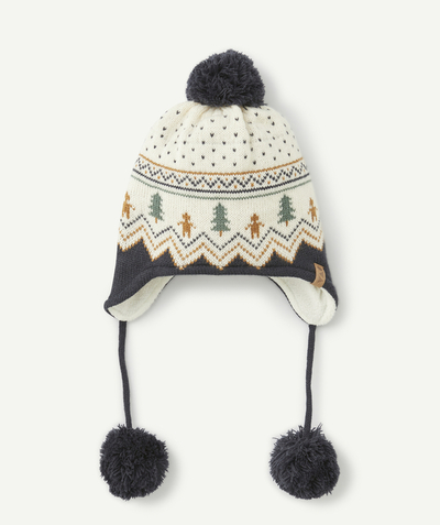 CategoryModel (8821755838606@32123)  - Bonnet bébé garçon motifs hivernaux avec pompon