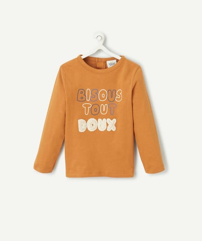 CategoryModel (8821758296206@2673)  - Oranje jongens-T-shirt met lange mouwen en opschrift