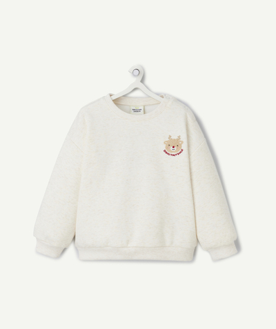 CategoryModel (8821755117710@1107)  - Crèmekleurig sweatshirt voor babyjongens met opschrift 