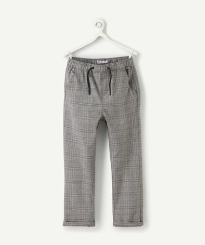 CategoryModel (8821761015950@3176)  - Pantalon garçon gris à carreaux avec cordon