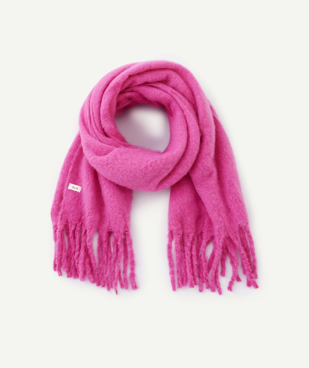   - Echarpe fille en fibres recyclées rose 