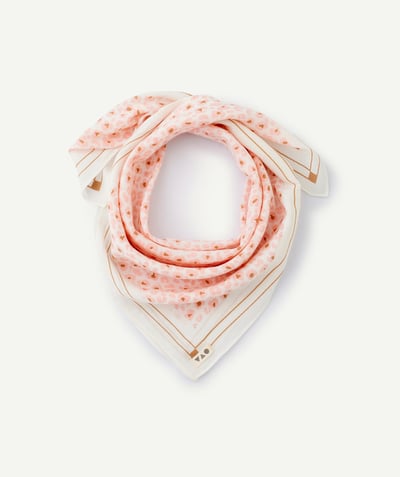 CategoryModel (8824928927886@20)  - foulard fille en coton écru imprimé léopard rose