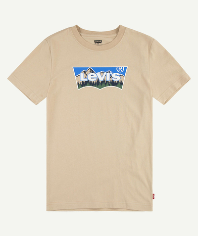 CategoryModel (8825060393102@31283)  - t-shirt garçon beige avec logo montagne