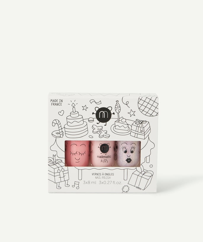   - LOT DE 3 VERNIS À L'EAU ROSE FILLE