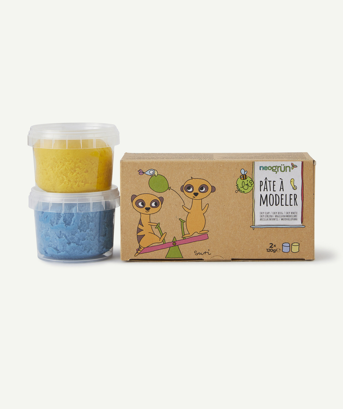   - PÂTE À MODELER JAUNE ET BLEUE ENFANT