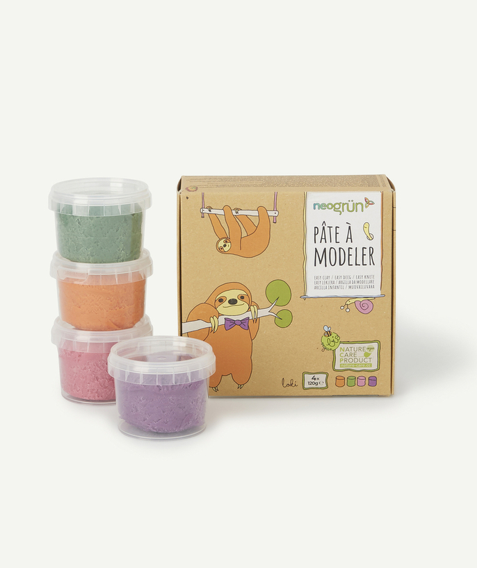   - COFFRET 4 POTS DE PÂTE À MODELER ENFANT