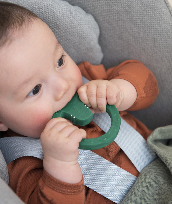   - BIJTRING VOOR BABY KROKODILLEN, GEMAAKT VAN NATUURLIJK RUBBER