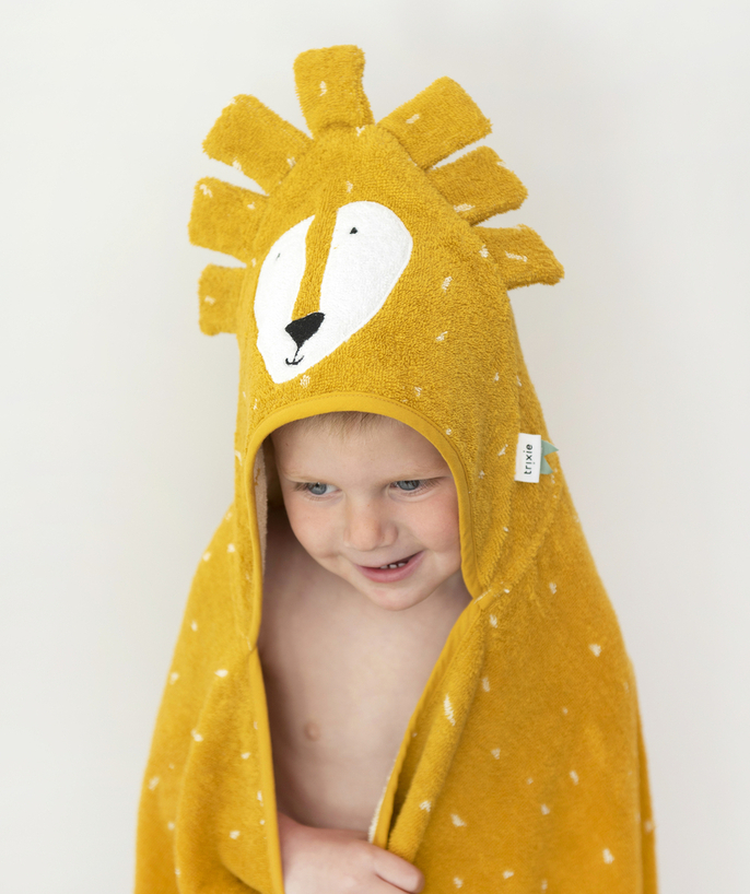   - CAPE DE BAIN LION EN COTON BIO BÉBÉ