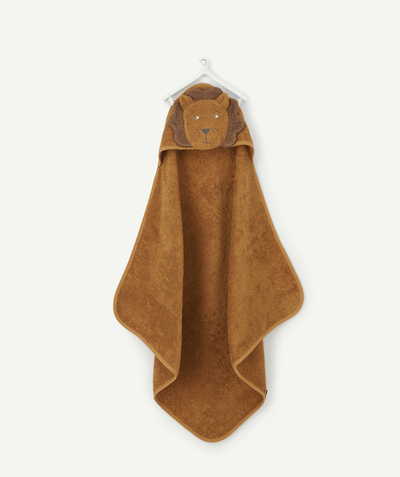 CategoryModel (8821750595726@150)  - CAPE DE BAIN BÉBÉ LION MARRON EN COTON BIOLOGIQUE