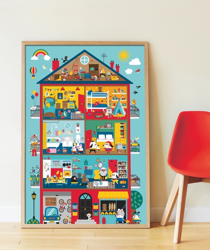   - POSTER MET 139 STICKERS  HUIS IN LA GRAOU 3+ JAAR