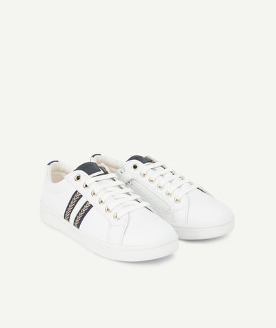 CategoryModel (8826108575886@7)  - WITTE SNEAKERS MET GOUDEN KLEU ZIJSTRIPS