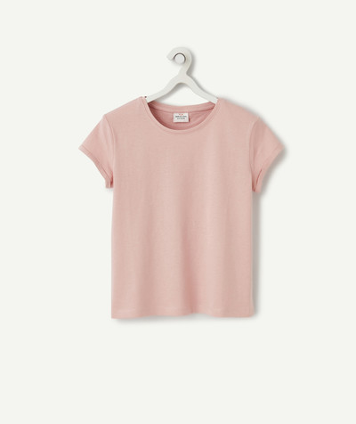 CategoryModel (8824503042190@78)  - t-shirt manches courtes fille en coton biologique rose