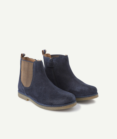 CategoryModel (8824502943886@29)  - BOTTINES ÉLASTIQUÉES GARÇON EN CUIR BLEU