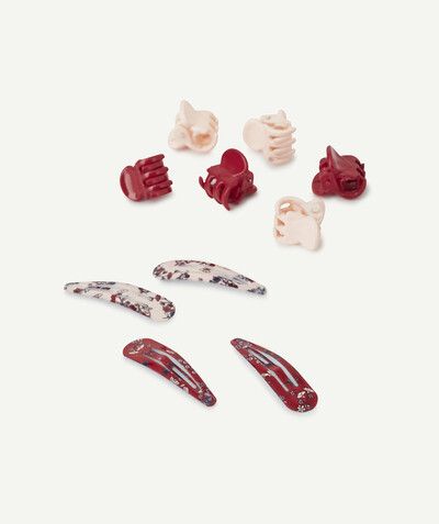 CategoryModel (8824502943886@29)  - LE LOT DE BARRETTES ET DE PINCES ROSES ET BORDEAUX